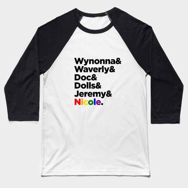 Wynonna Earp and the gang tshirt Baseball T-Shirt by Maudeline